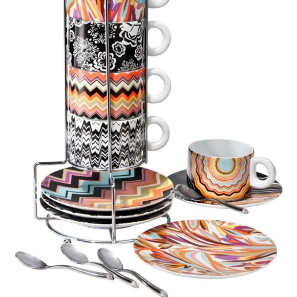 Missoni for Target 16PC Stacking Espresso Set